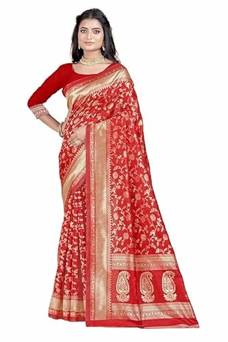 Mysaree Silk Saree — Scarlet Regal Vine