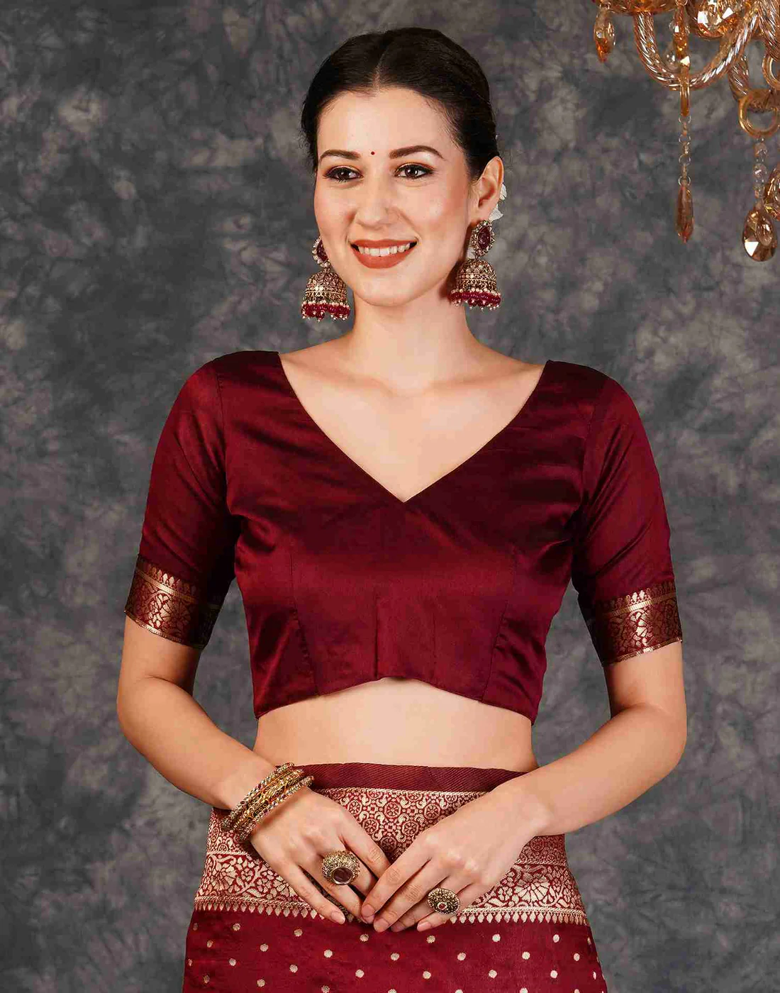 MySaree Emerald Gleam Jacquard Saree – Bottle Green Zari Butti | Festive & Wedding Wear