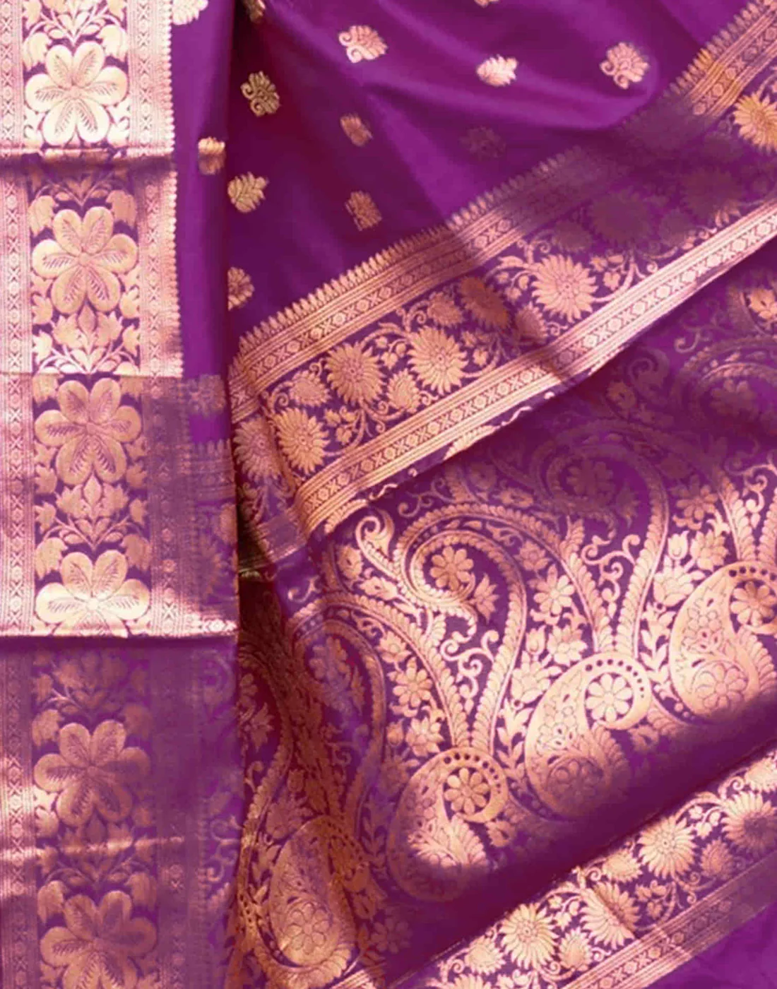 Mysaree Silk Saree — Royal Wine Zari Heritage