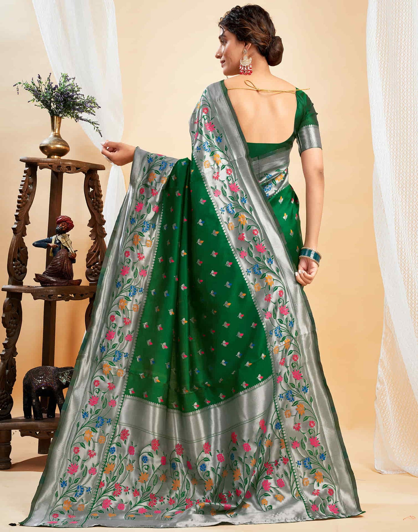 Mysaree Jacquard Saree — Blooming Elegance Collection