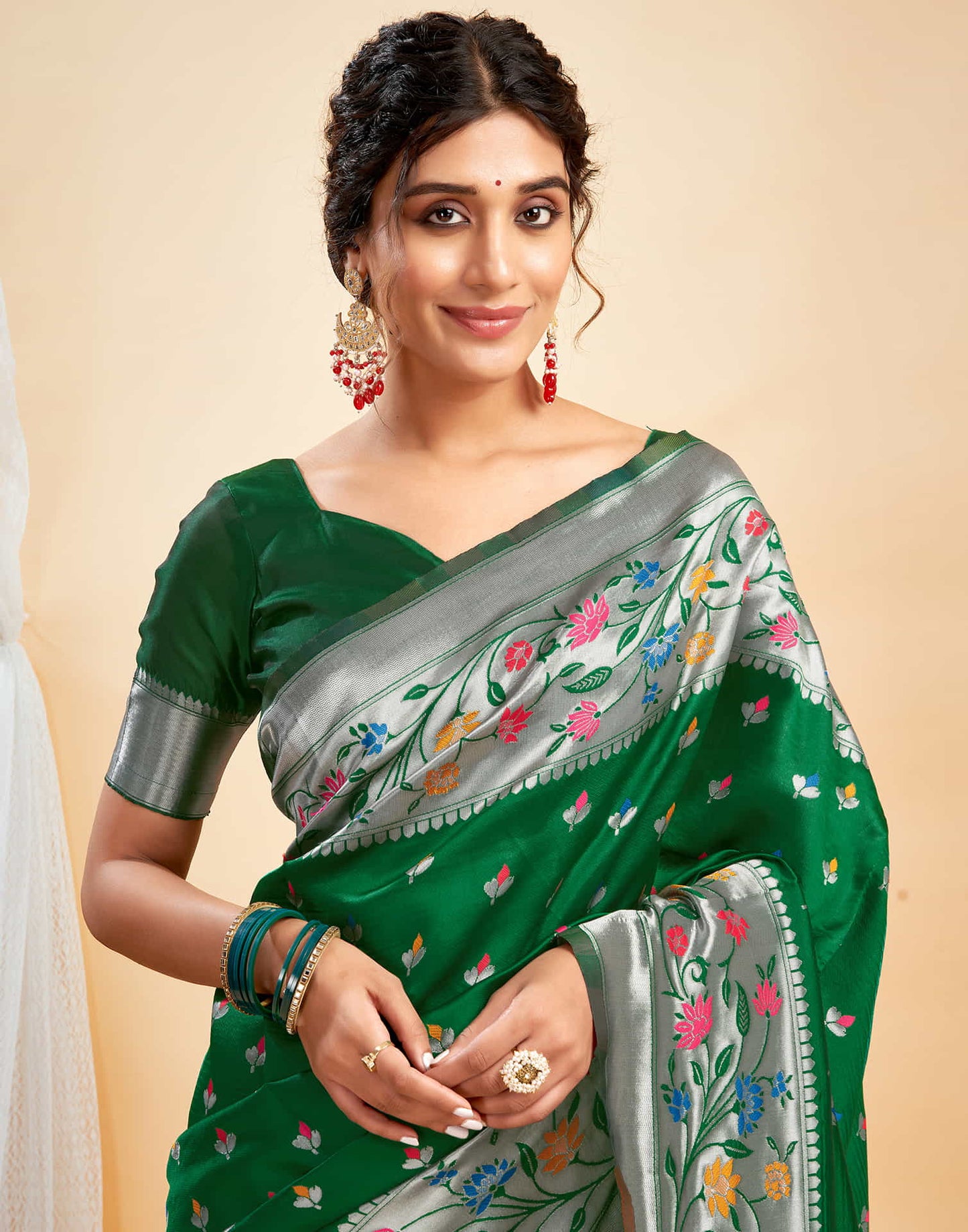 Mysaree Jacquard Saree — Blooming Elegance Collection