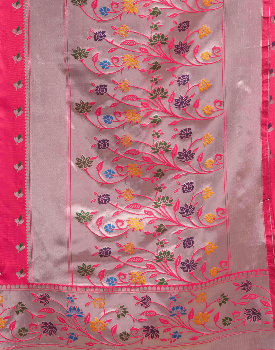 Mysaree Jacquard Saree — Radiant Bloom Elegance