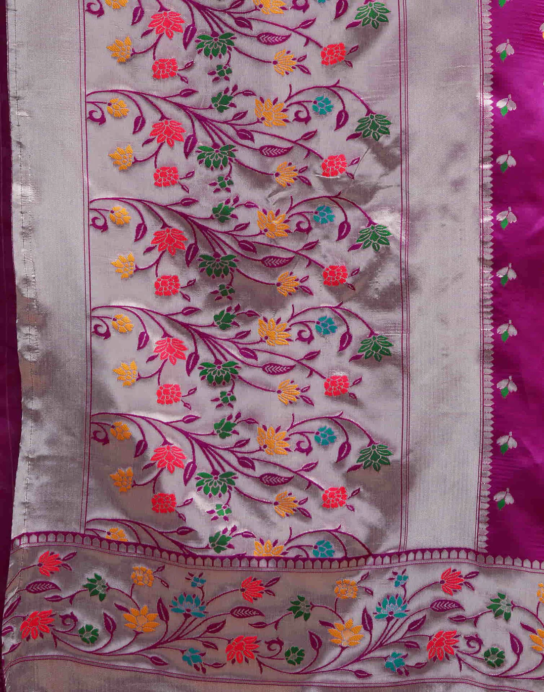 Mysaree Jacquard Saree — Royal Bloom Elegance