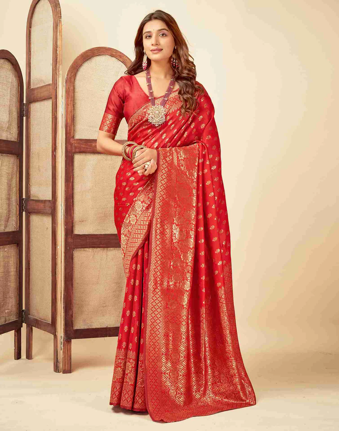 MySaree Royal Blue Jacquard Saree – Silver Zari Butti & Floral Weave