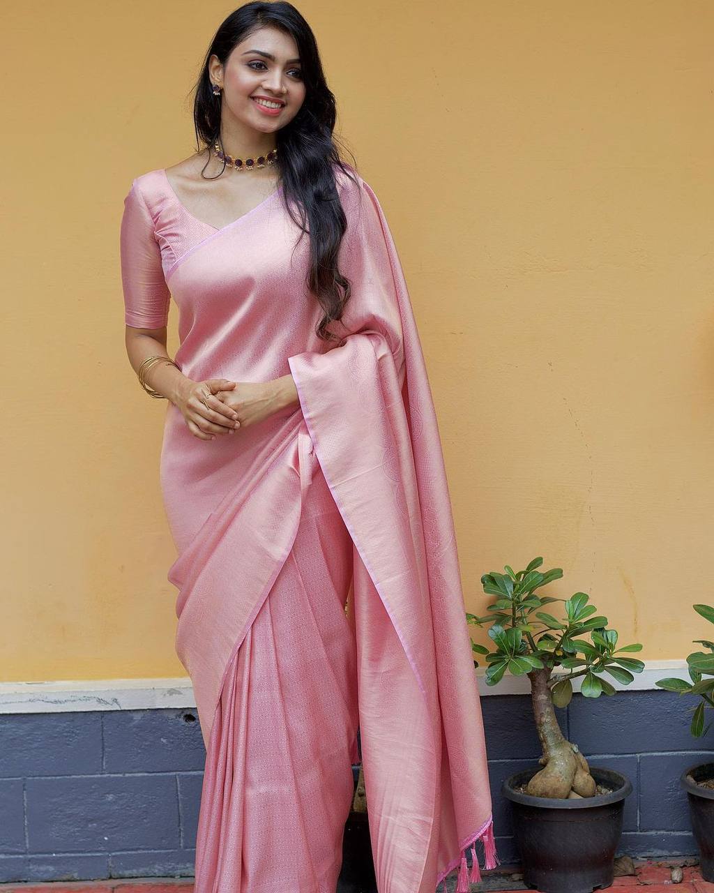 MySaree Heritage Weave Soft Lichi Silk Jacquard Saree with Rich Pallu & Custom Blouse