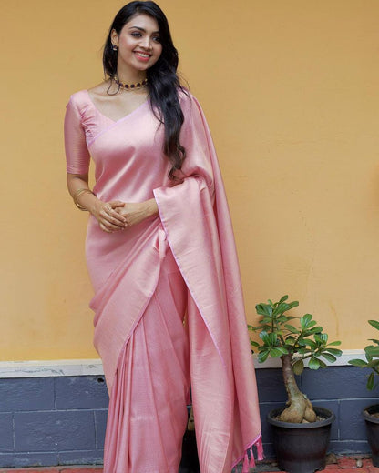 MySaree Heritage Weave Soft Lichi Silk Jacquard Saree with Rich Pallu & Custom Blouse