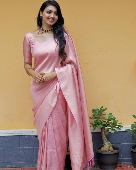 MySaree Heritage Weave Soft Lichi Silk Jacquard Saree with Rich Pallu & Custom Blouse