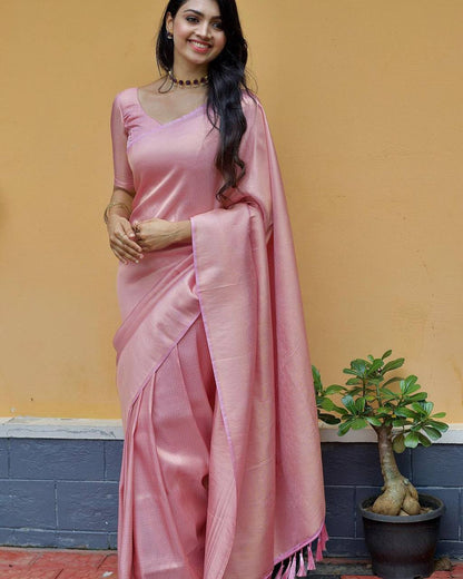 MySaree Heritage Weave Soft Lichi Silk Jacquard Saree with Rich Pallu & Custom Blouse