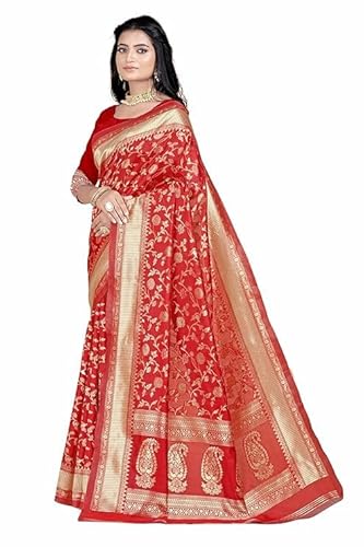 Mysaree Silk Saree — Scarlet Regal Vine