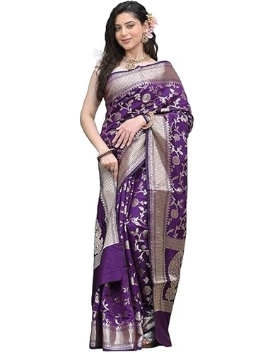 Mysaree Silk Saree — Royal Plum Heritage Weave