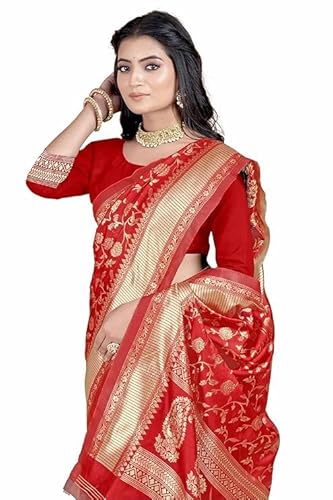 Mysaree Silk Saree — Scarlet Regal Vine