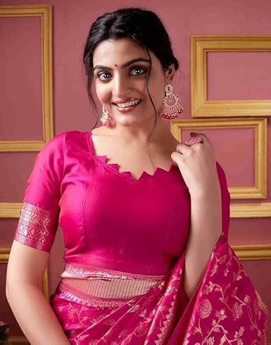 Mysaree Silk Saree — Rani Pink Royal Bloom