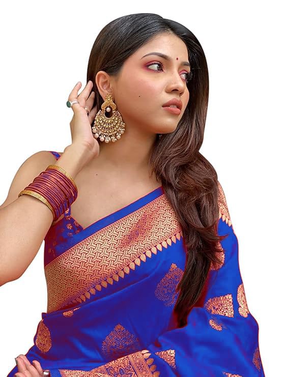 Mysaree Jacquard Saree — Regal Azure Zari Collection