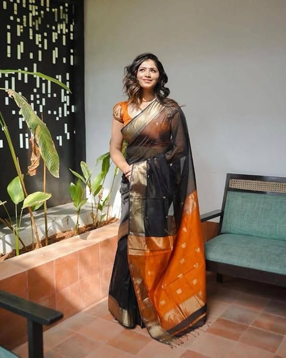 Mysaree Silk Saree — Dual Tone Sunset Zari Elegance
