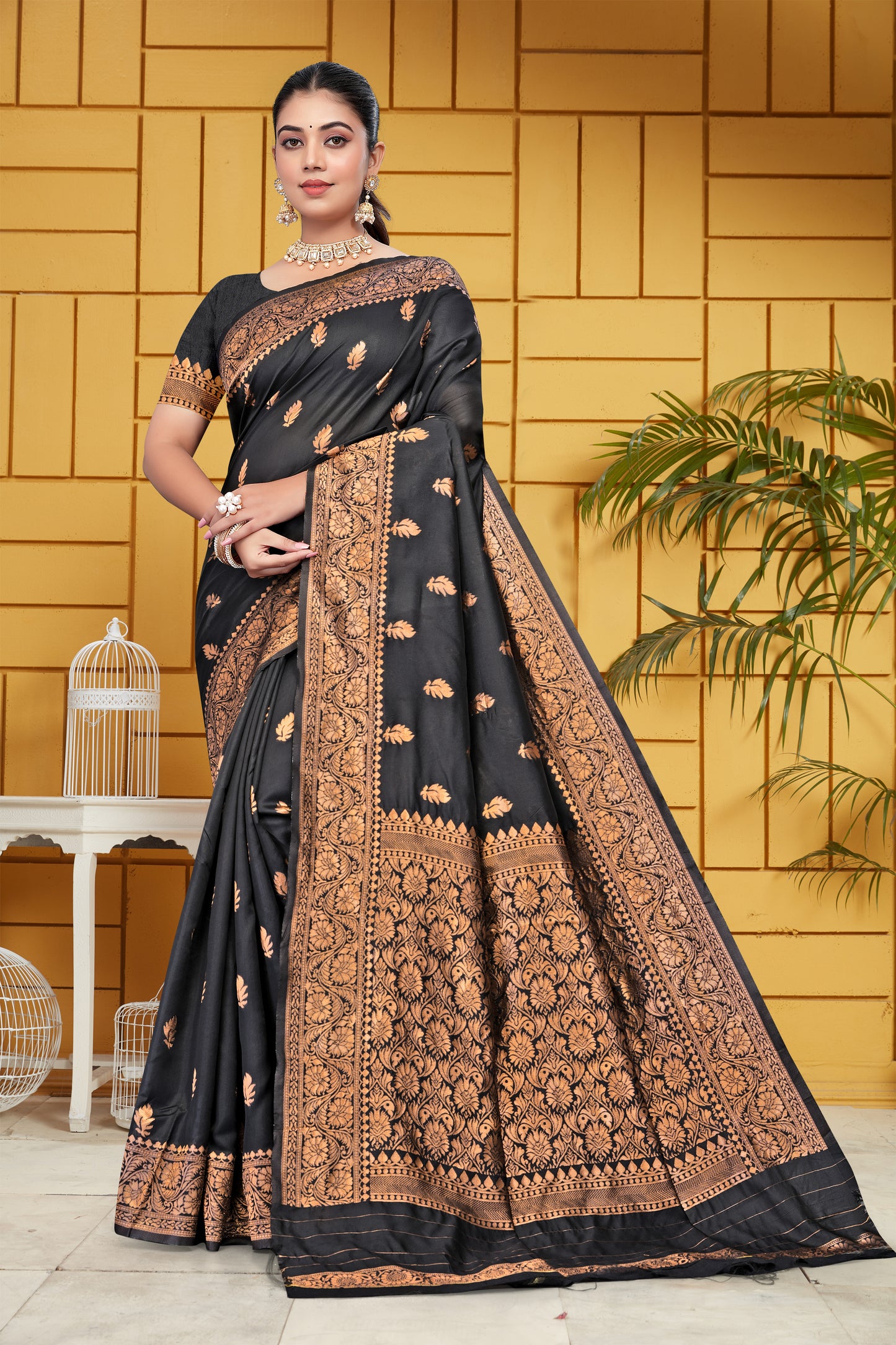 Mysaree Silk Saree — Royal Orchid Zari Elegance