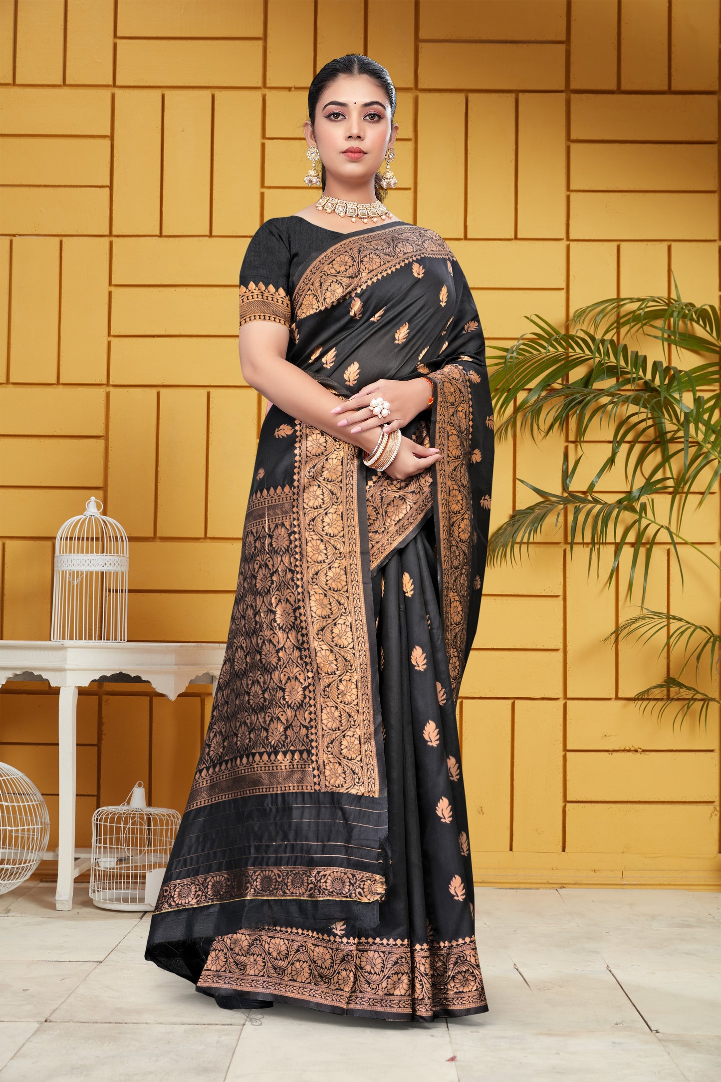 Mysaree Silk Saree — Royal Orchid Zari Elegance