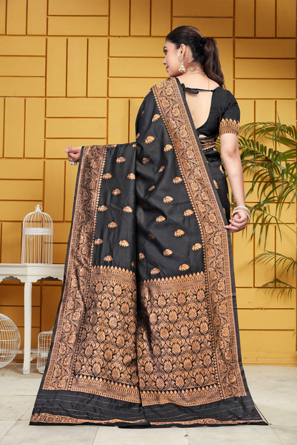 Mysaree Silk Saree — Royal Orchid Zari Elegance