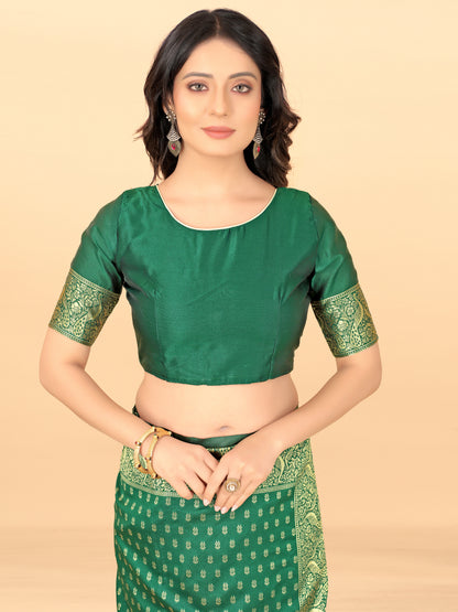 MySaree Elegant Jacquard Silk Saree with Exclusive Blouse Piece