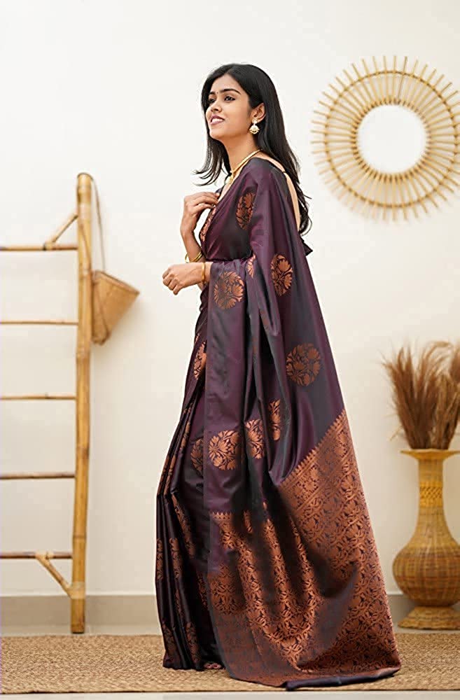 MySaree Elegant Jacquard Silk Saree with Rich Pallu & Designer Blouse