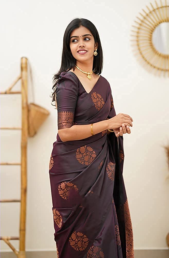 MySaree Elegant Jacquard Silk Saree with Rich Pallu & Designer Blouse